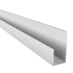 Aluminium U-plus bevestigingsprofiel tbv 16 mm plaat, lengte 300 cm