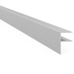 Aluminium F afwerkingsprofiel tbv 16 mm plaat, lengte 300 cm, blank aluminium