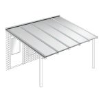 Polycarbonaat kanaalplaten dak transparant compleet, aan muur, breedte tot 5 m x diepte tot 3,5 m