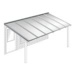 Polycarbonaat kanaalplaten dak transparant compleet, aan muur, breedte tot 6 m x diepte tot 3 m